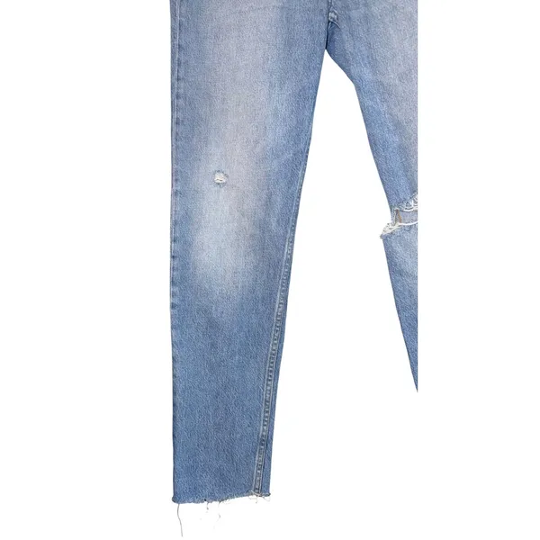 Rag & Bone Rosa Mid Rise Boyfriend Jeans Women's 25 Button fly Destroyed Luxury - Image 3