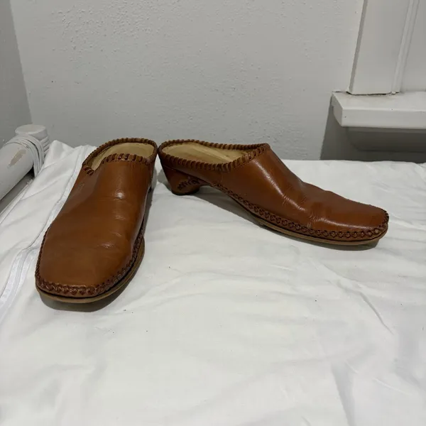 Pikolinos Women's Brandy Leather Mules Clogs Heels US Size 9-9.5 - Image 5