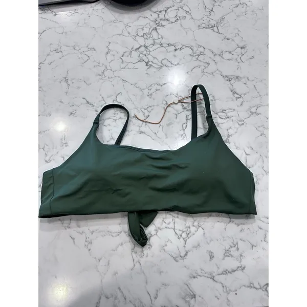 NWOT Quince Palm Green Italian Scoop Neck Bikini Top Size Large - Image 3