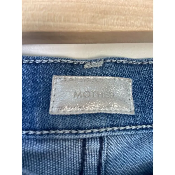 MOTHER Vamp Fray Jeans In Crack The Whip‎ Wash Women’s Size 26 Preppy Classic - Image 7