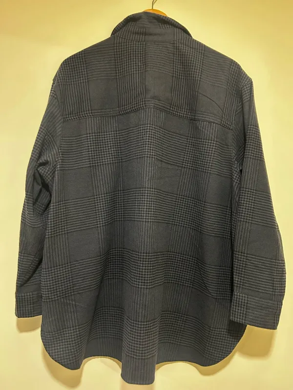 Abercrombie & Fitch Soft A&F Oversized Flannel Black Plaid Button Down Size XL - Image 3