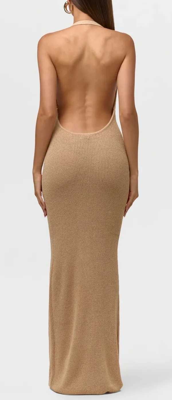 Naked Wardrobe Dress Maxi Beige - Image 2