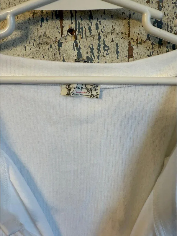 Intimately Free People Baby Tee, White/cream, size XS - Image 4