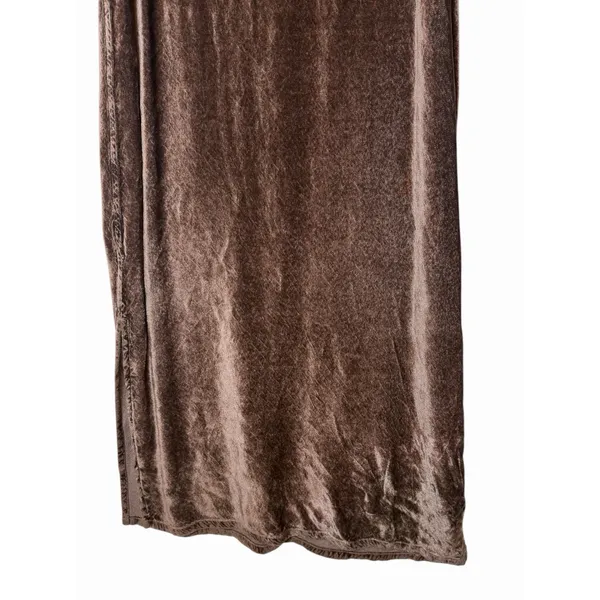 RUSS BERENS Velvet Midi Dress Gothic Whimsigoth Romantic Chocolate Brown Sz XS - Image 3