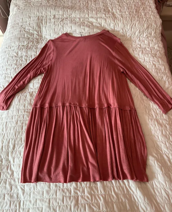 Zenana Premium Pink Tunic Babydoll Tee Size Small - Image 3