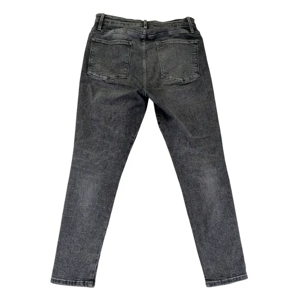 FRAME‎ Le One Skinny Jeans Hughes Washed Black High Rise Stretch LOSKC631 Size 2 - Image 2