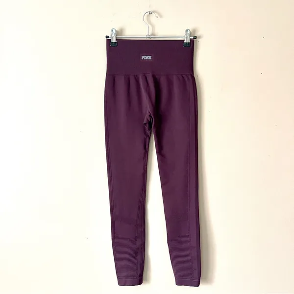 PINK VS | Burgundy High Waisted Leggings Sz S - Image 9