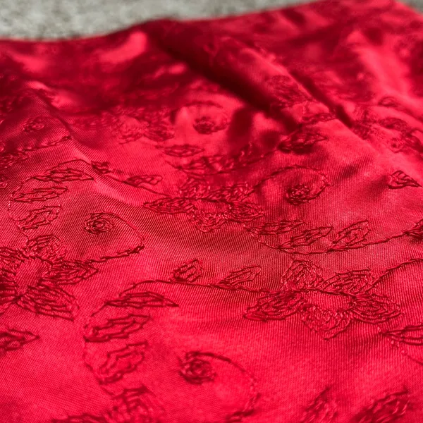 Vintage 90s Jessica McClintock Sz 6 Embroidered Satin Strapless Maxi Dress Gown - Image 11