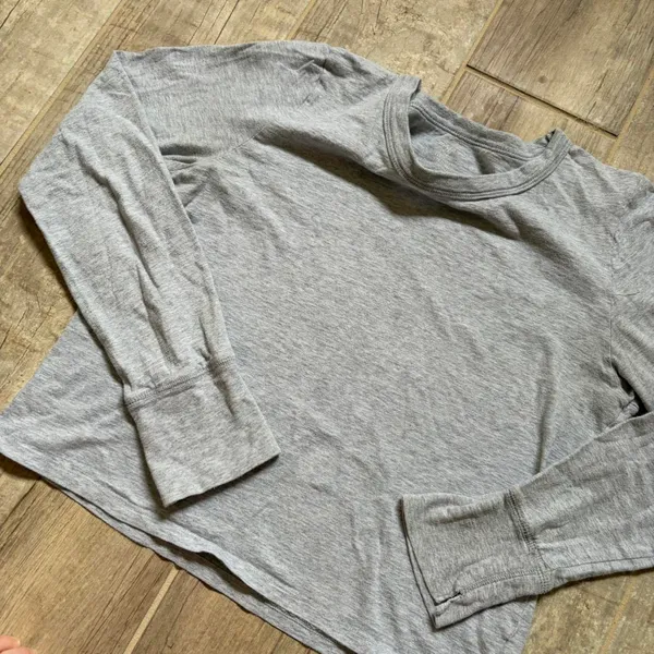 Aerie Gray Basic Long Sleeve Tee - Image 2
