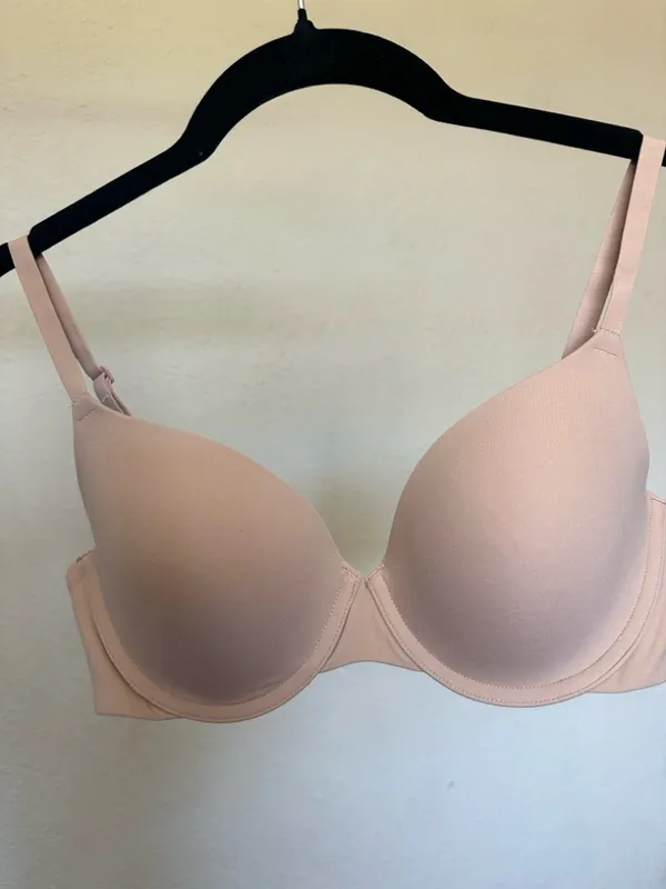 SKIMS‎ Fits Everybody T-Shirt Demi Bra Clay BR-UWR-2294 size 32C Clay - Image 7