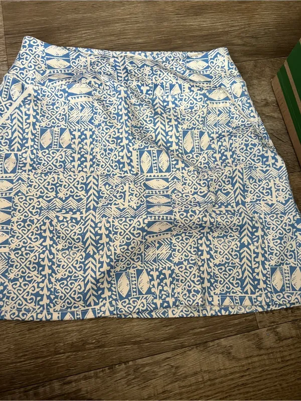 Sigrid Olsen golf Blue and White Printed Women’s Skort - Image 2