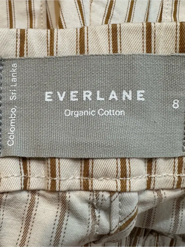 Everlane The Easy Pant in Canvas Gold Stripe Size 8 - Image 8