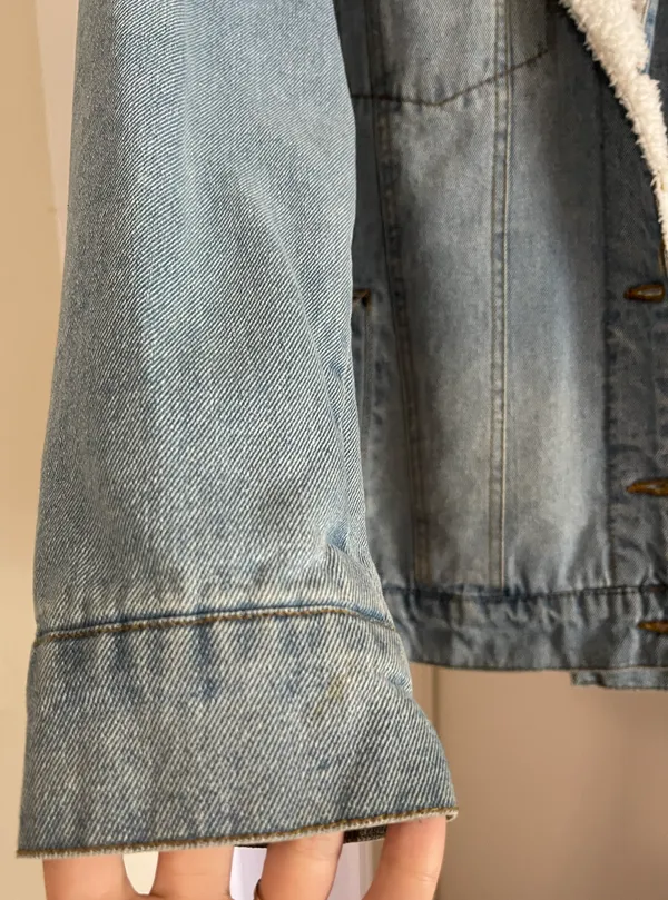 Angel Kiss Fuzzy Jean Jacket - Image 5