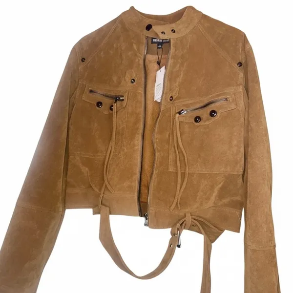 Rehab Lab - Suede Wheat Utility Jacket – Size Large NWT - Image 3