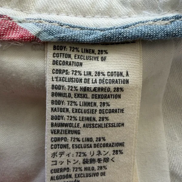 Abercrombie &‎ Fitch Womens Linen Shorts Size 12 Ivory Drawstring Resort Preppy - Image 10