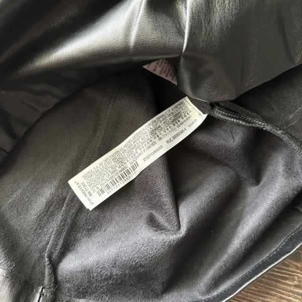 Zara Women Ruched Faux Leather Mini Skirt - Image 4