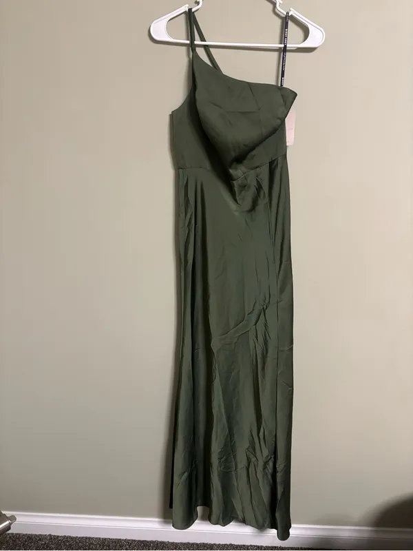 Birdy Grey Kenzie Matte Bridesmaid Dress Size XS Olive Green New Maxi Formal - Image 2