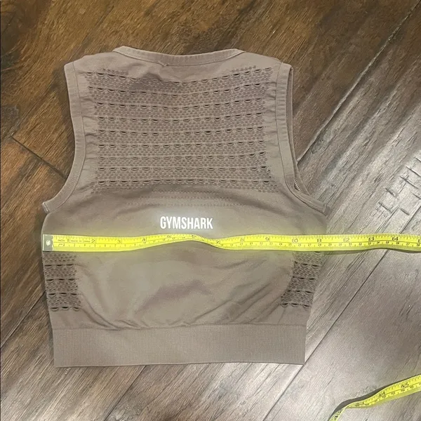 Gymshark Brown Perforated Sports Bra XS/S - Image 3