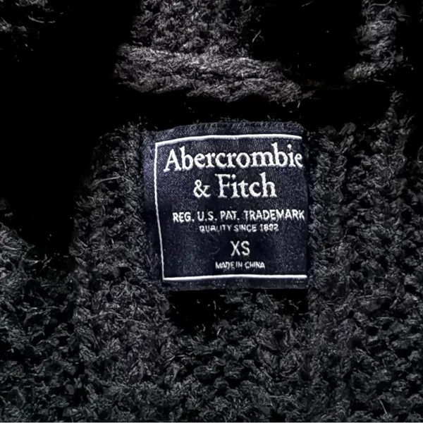 Abercrombie & Fitch Black Open Cardigan Size XS Fuzzy Cozy - Image 5