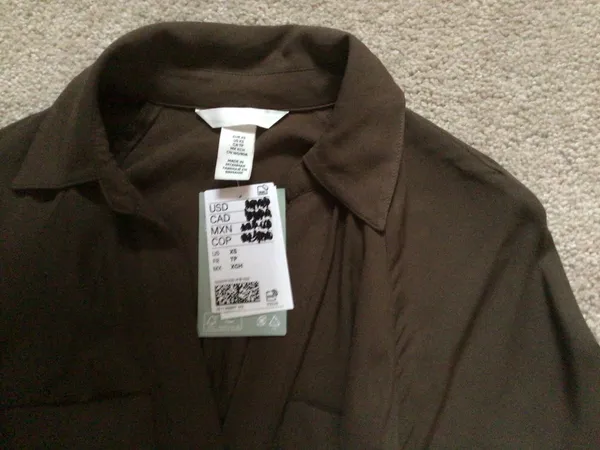 H&M Tie Belt Shirt Dress- Xsm- Nwt - Image 7