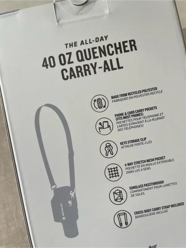 Stanley The All Day 40 OZ Quencher Carry-All Waterbottle Crossbody Bag - Image 7