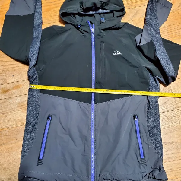 L.L. Bean Women's Jacket Size M Purple Zipper Black Gray 501120 Cordura Fabric - Image 3