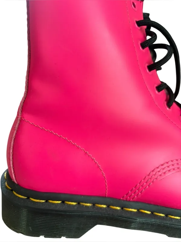 Dr. Martens 1460 Smooth Leather Lace Up Boots Womens Size 7 Hot Pink - Image 7