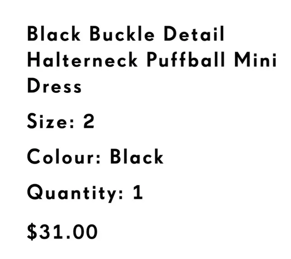 Black buckle halter dress PLT - Image 4