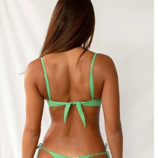 San Lorenzo NWT Moorea Underwire Bikini Set Rainforest Blend Green Womens Size M - Image 3