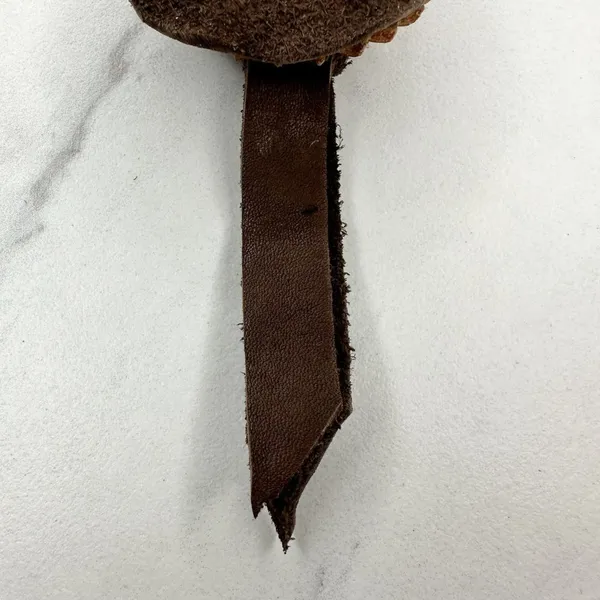 Soft Brown Leather Fringe Western Concho Rock Creek Idaho Boho Keychain Keyring - Image 11