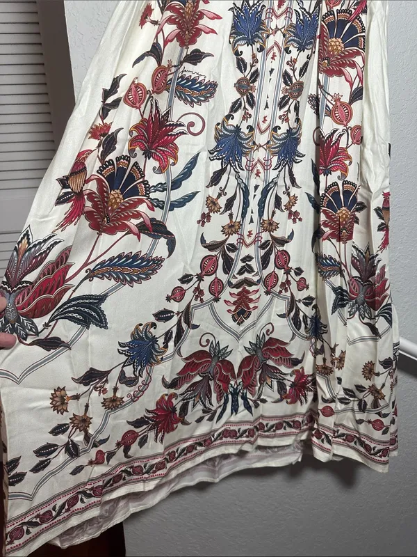 NEW FARM Rio Bohoflor Maxi Dress Birds Tropical Exotic Resortwear Brazil Size XS - Image 10