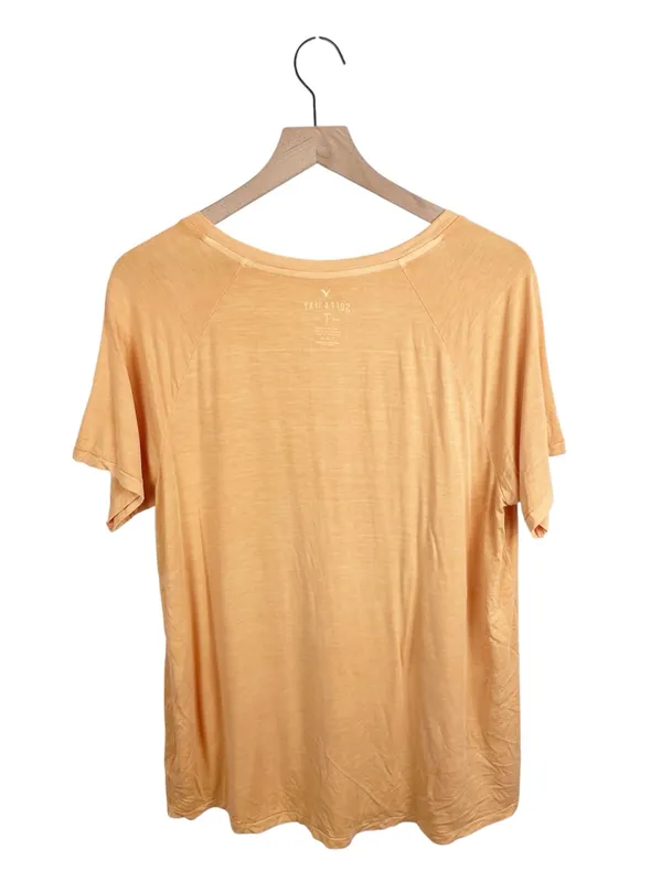 American Eagle Soft & Sexy Tee Women's Size Large Orange Short Sleeve Scoop Neck - Image 2