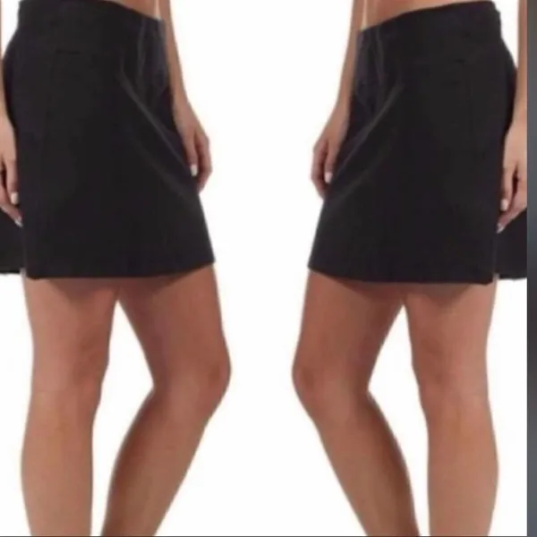 Patagonia‎ Skort Women Black Active Hiking Golf Skirt 8 - Image 2