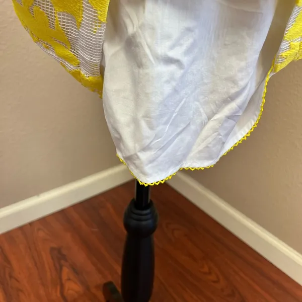 Maeve by Anthropologie NWT Yellow Embroidered Lace Mini Dress Size 6 - Image 7