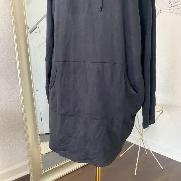 NWT Super Soft Black Long hoodie Sweater Size 3X Shiela Rose - Image 2