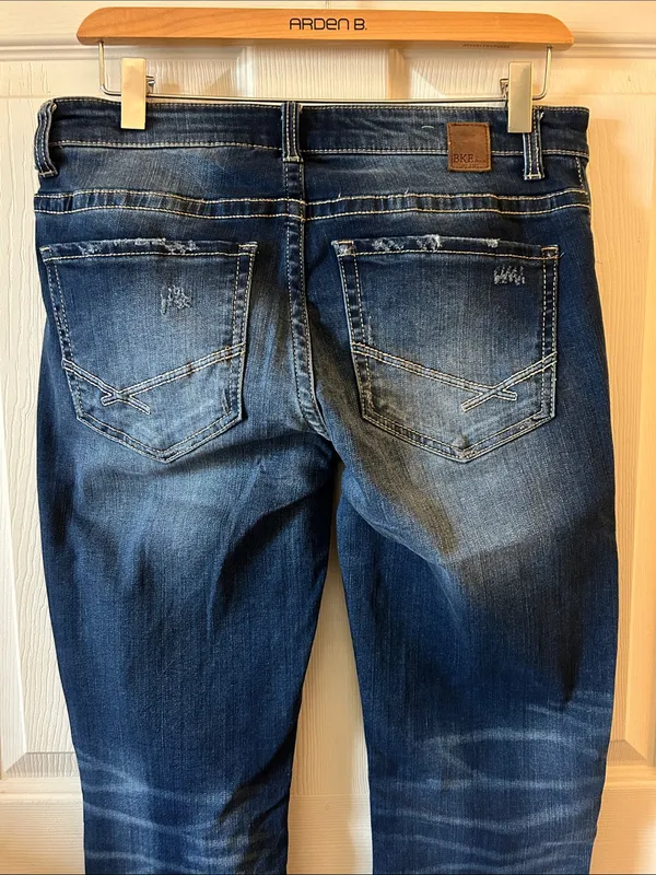 BKE‎ Payton Mid Rise Med/Dark Wash Bootcut Jeans Size 28/31.5” Inseam - Image 6