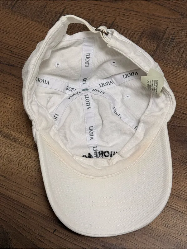 Vuori Actv Club Adjustable Hat Baseball Cap White with Black‎ - Image 3