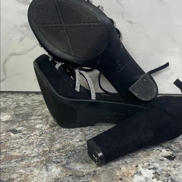 I.D. Required With Rhinestone Accents Black Size 6.5 - Image 9