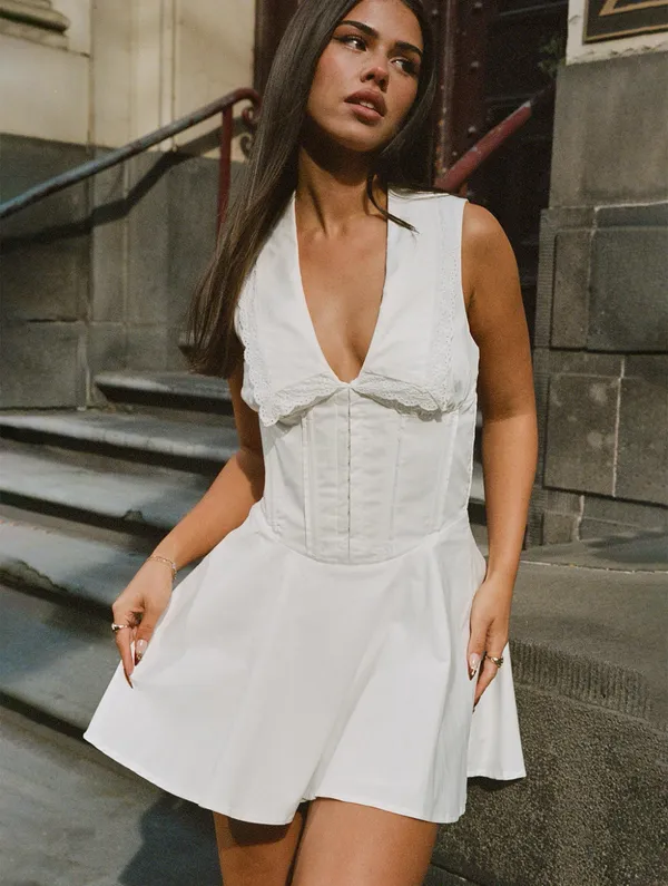 Princess Polly White Mini Dress - Image 3
