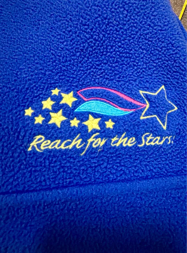Vintage Sportsmaster USA Polartec Blue Fleece Pullover Jacket - Reach For The Stars - EUC - Image 7
