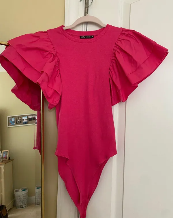 ZARA Puff Sleeve Bodysuit - Image 3