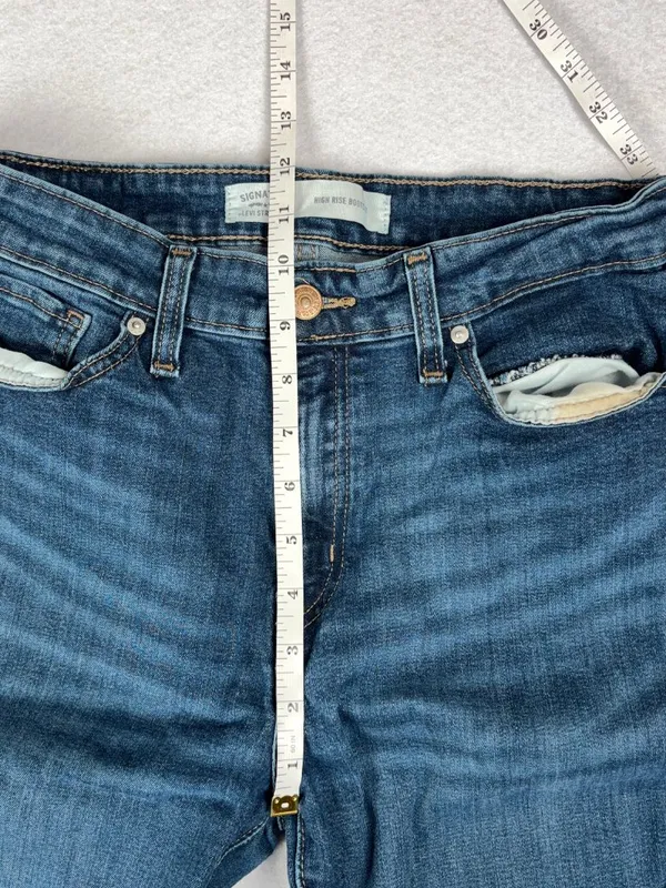 Signature by Levi Strauss High Rise Bootcut Women's 10 (30x29) Blue Stretch Y2K - Image 8