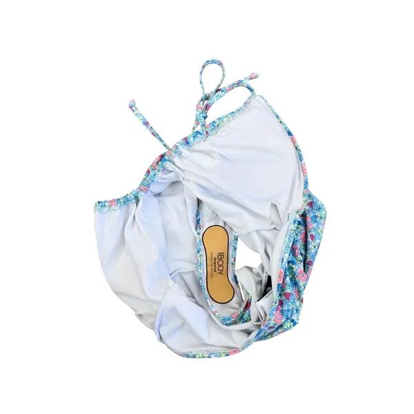 Cotton On Body Floral Berry Keyhole Halter One Piece Swimsuit Blue Pink‎ Small - Image 6