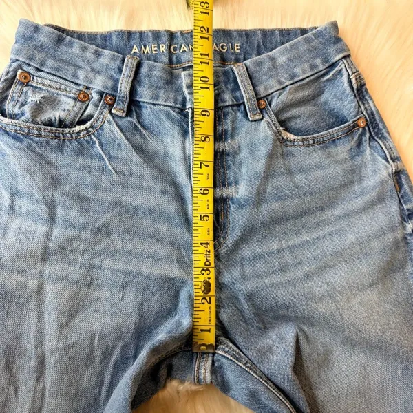 American Eagle Curvy Super High-Rise Baggy Straight Leg Jeans Size 2L - Image 11