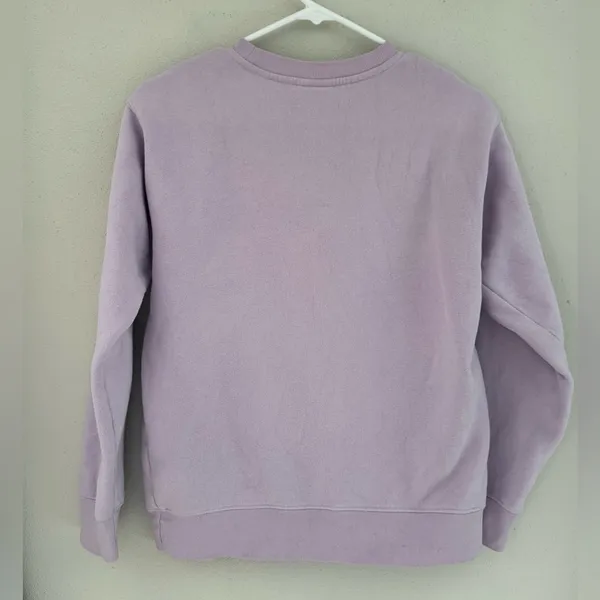 Aritzia TNA Cozy Fleece Perfect Crew Sweatshirt in Lilac XXS - Image 4