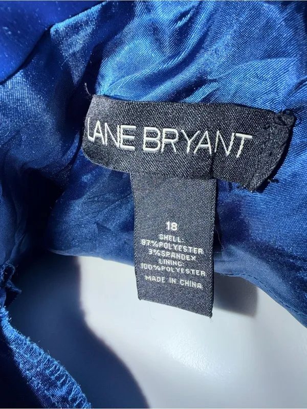 Lane Bryant Teal Satin Pea Coat - Image 3