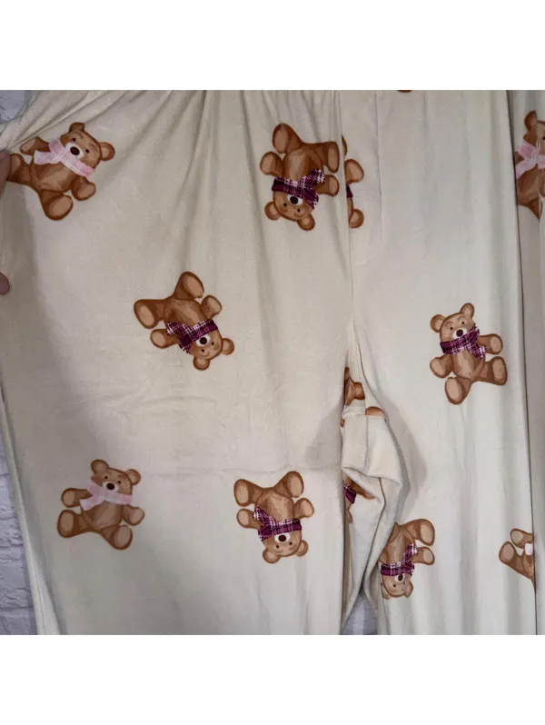 Joyspun Teddy Bear Print Pajama Pants - Image 2