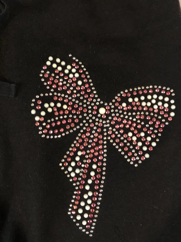 Rue 21 Black Sweatpants With Bedazzled Bow - Image 3