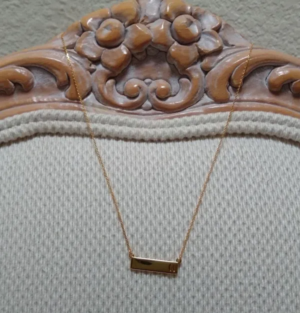 BaubleBar N Nameplate Necklace - Image 3