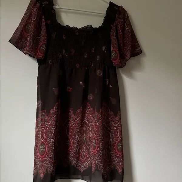 Maurices Women’s Boho Style Baby Doll Blouse S L - Image 5